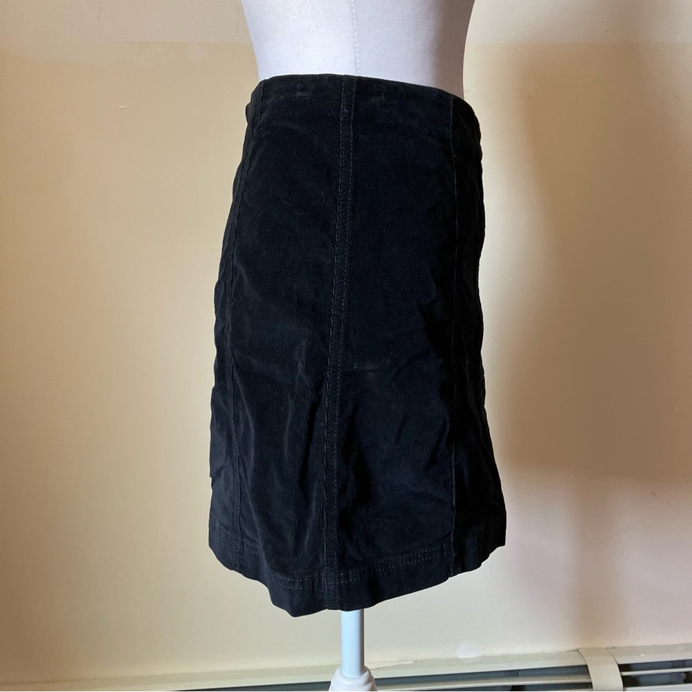 Free People Modern Femme Corduroy Mini Skirt in Ink Black size 4 - Picture 6 of 8